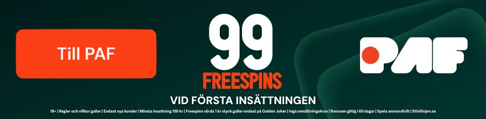 Paf Casino omsättningskrav