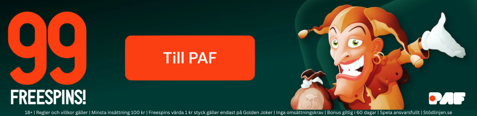 paf casino freespins utan omsättningskrav